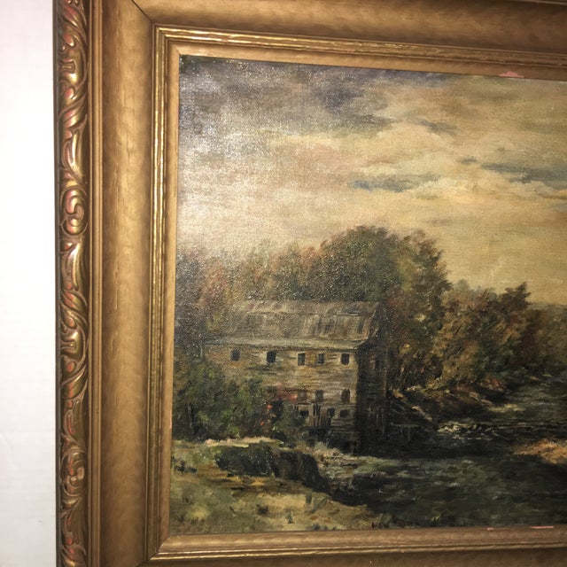Vintage Framed Farm House Painting Chairish