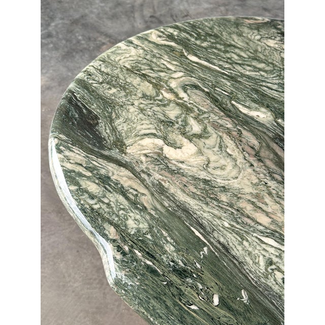 Cipollino Ondulato Marble Oval Coffee Table, Italy, 1980s For Sale - Image 12 of 16
