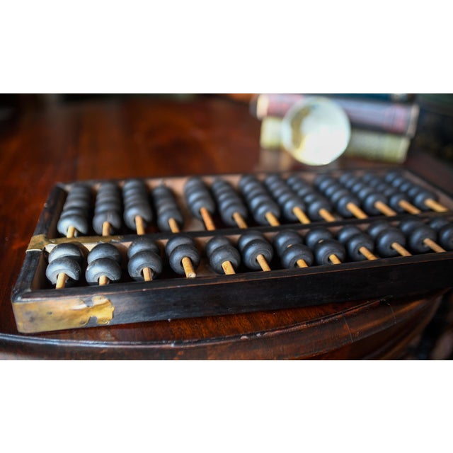 Large Vintage Chinese Wooden Abacus With Metal Accidents For Sale - Image 15 of 16