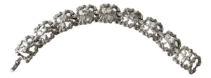 Trifari Coral Design Silver Tone Metal 1950s Bracelet