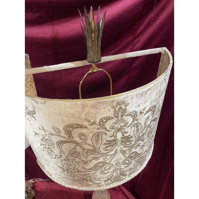 Pair of 1960s Regency Murano Style Lamps For Sale In Miami - Image 6 of 12