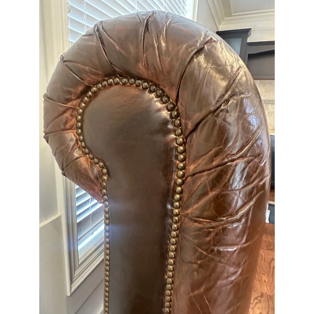 Ralph Lauren Home Jamaica Bed, Leather King For Sale - Image 12 of 17