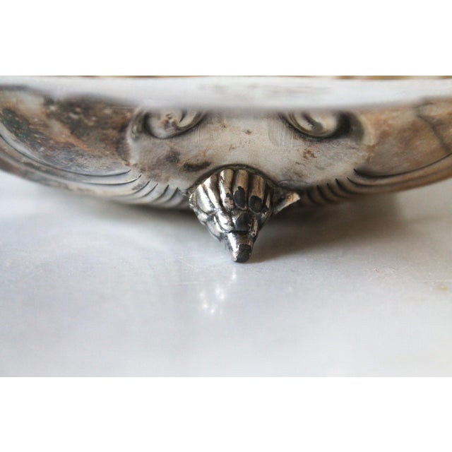 Silver Vintage Silver-Plated Scallop Shell Trinket Dish For Sale - Image 8 of 10