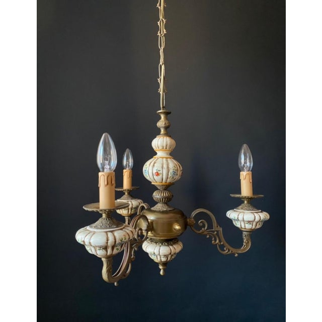 Vintage Ceramic Chandelier, 1960s For Sale - Image 13 of 13