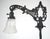 Early 20th Century Restored Victorian Wrought Iron Bridge Floor Lamp For Sale - Image 11 of 15