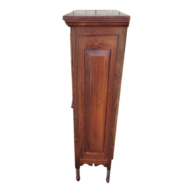 19th C American Grain Painted Rosewood Cabinet Antique Storage Cupboard For Sale - Image 13 of 18