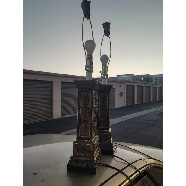 1980s A Pair of Traditional Table Lamps by Uttermost For Sale - Image 5 of 7