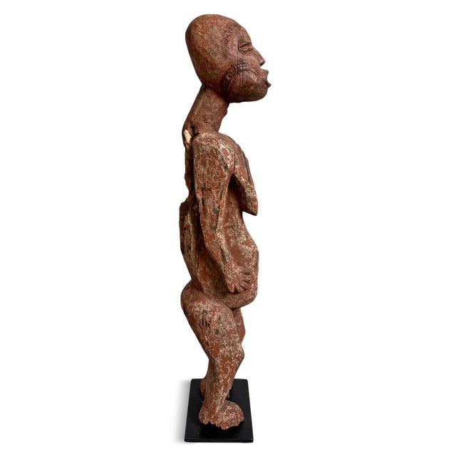 Antique Rare Bena Lulua Female Ancestor Figure For Sale - Image 4 of 13