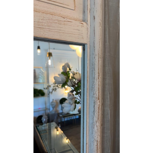 Grand White Birch Trumeau Floor Mirror For Sale - Image 4 of 6