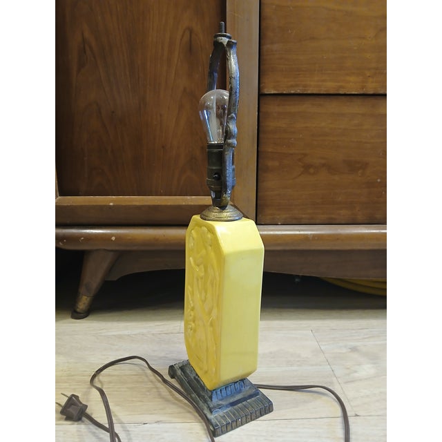 Antique Muncie Pottery Art-Deco Table Lamp For Sale - Image 16 of 17