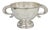 Antique Regency Silver Plated Thick Twin Handle Hand Hammered Trophy Cup Bowl For Sale