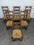 Rustic Oak Straw-Seated Chairs, Set of 6 For Sale - Image 3 of 8