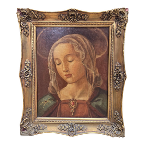 Vintage Renaissance Revival Madonna Portrait