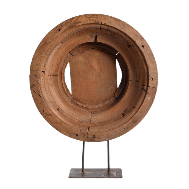 Wooden Wheel Sculpture For Sale