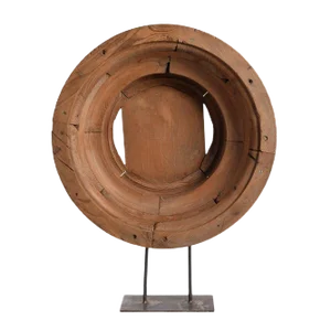 Wooden Wheel Sculpture
