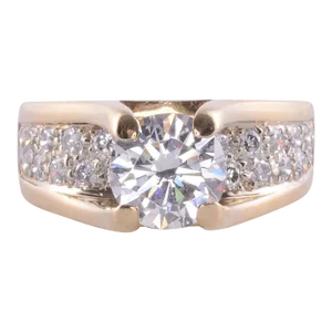1990s 1.52 Carat VS2 Center Diamond Ring Size 7.5
