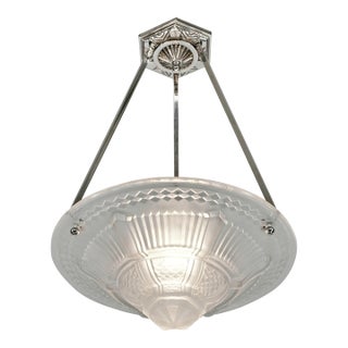 1930s French Art Deco Pendant Light by Muller Freres France For Sale