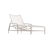 Brown Jordan Kantan Aluminum Chaise Lounge in Blush with White Lite Vinyl Strapping For Sale