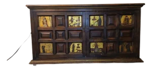 19th Century Antique Hand Painted Spanish Colonial Sideboard