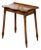 English Oak Side Table with Lift Top, Carved Serpentine Front and Fluted Legs For Sale