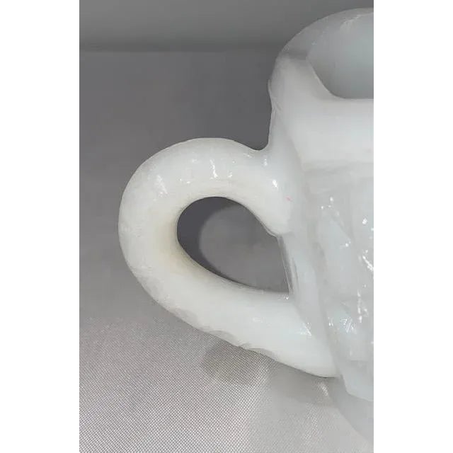Vintage McKee Glass Company Milk Glass Toltec Creamer For Sale In New York - Image 6 of 9