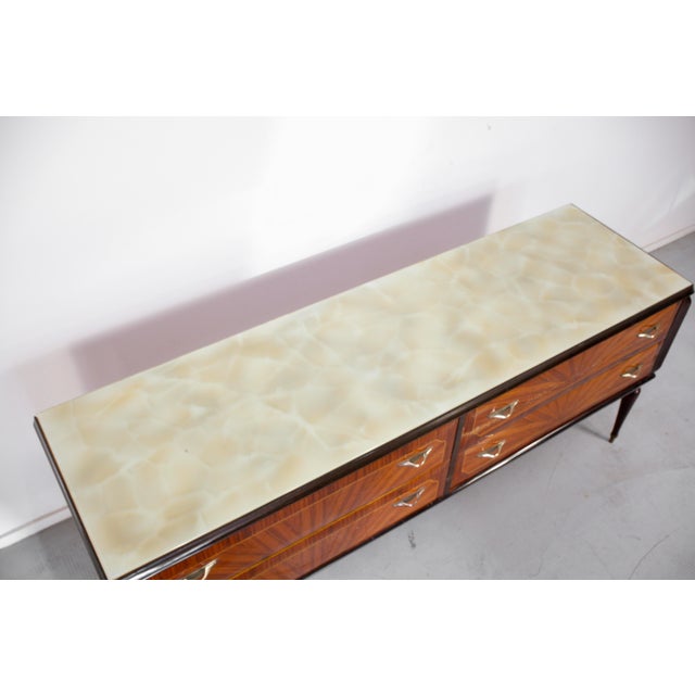 Italian Walnut and Brass Sideboard, 1950s For Sale - Image 4 of 12