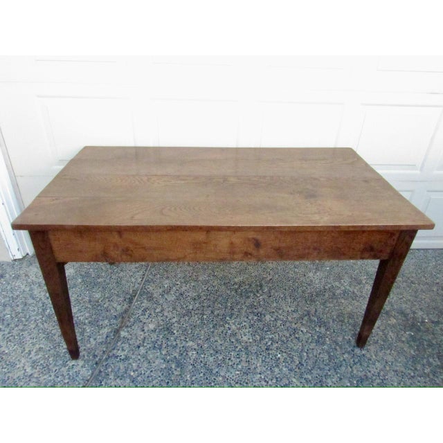 Antique Country French Oak Desk or Farm Table For Sale - Image 13 of 17