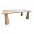 1990s Bianco Rosa Portugallo Marble Coffee Table With Conical Legs | Mangiarotti Style | Vintage For Sale