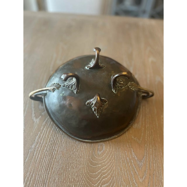 Antique Copper and Brass Dish Bowl Footed Tripod For Sale In Dallas - Image 6 of 9