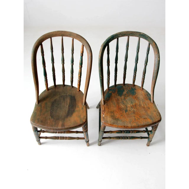 19th Century Antique Windsor Chairs Pair For Sale - Image 5 of 13