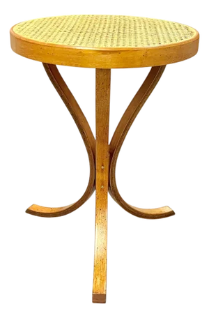Vintage Thonet Style Bentwood Cocktail Table With Caned Top