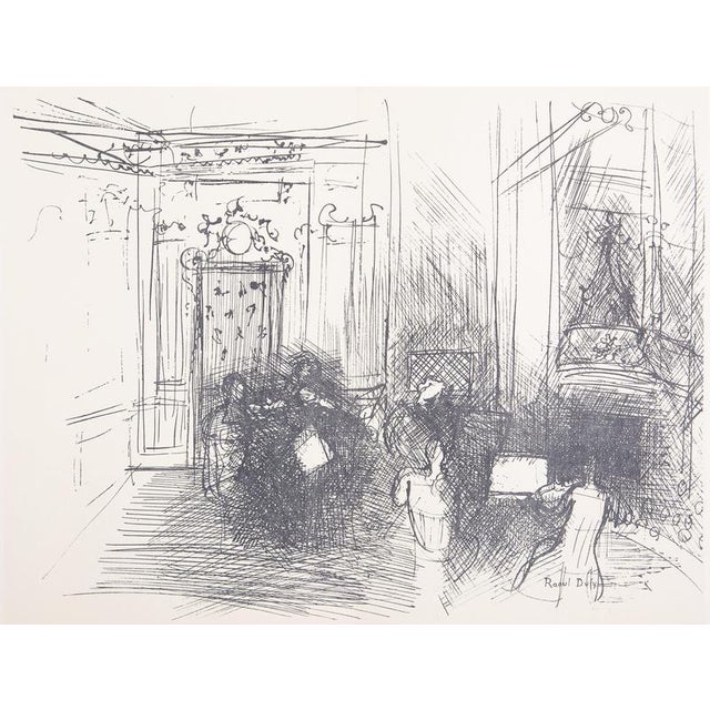 Raoul DUFY (1877-1953) Interior of a Parisian living room Lithography Signed in the plate On Vellum 48 x 30 cm (c. 18 x 12...