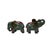 1990s Pair Turquoise Teal Enamel Fortune Fengshui Elephant Metal Figures For Sale - Image 5 of 9