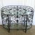 Metal Vintage Wrought Iron Oval Two Tier Glass Top Console Table by Maitland Smith For Sale - Image 7 of 11