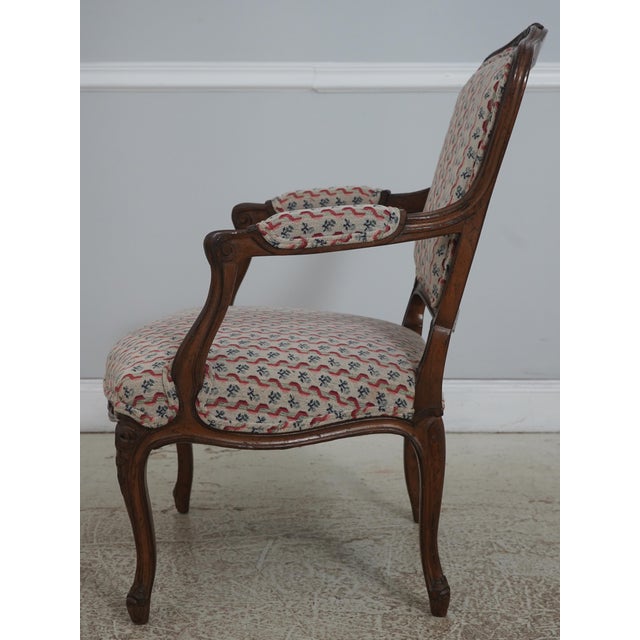 French Pair Don Rousseau French Louis XV Open Armchairs For Sale - Image 3 of 18