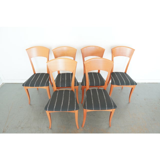 Mid-Century Modern Vintage A. Sibau Italian Modern Dining Chairs (Set of 6) For Sale - Image 3 of 17