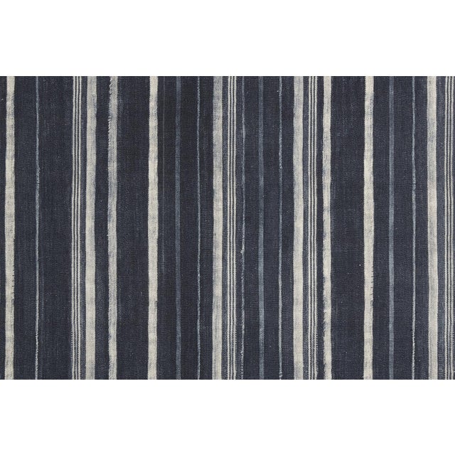 Indigo Stripped Upholstered Gallant Armchair by Cisco Home For Sale - Image 16 of 16
