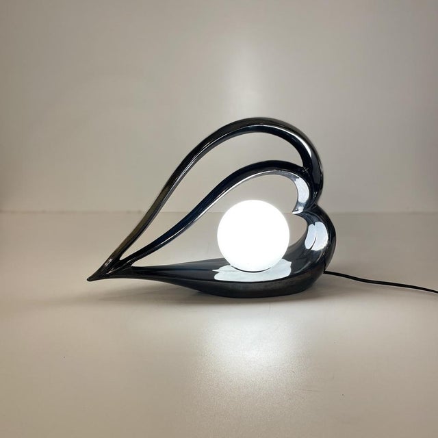 Glass Ceramic Table Lamp in the style of Harris Lamps, 1970 For Sale - Image 7 of 18