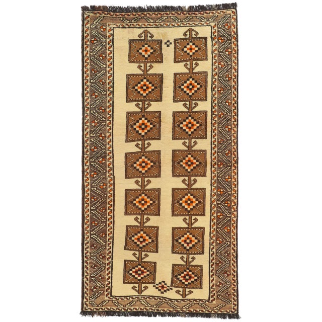 Mid 20th Century Vintage Persian Shiraz Rug, 03'09 X 07'01 For Sale - Image 10 of 10