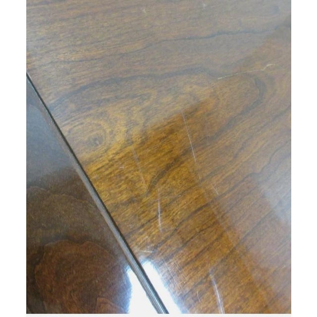 Ethan Allen 1980s Ethan Allen Canova Campaign Style Living Room Sofa Hall Foyer Table For Sale - Image 4 of 12