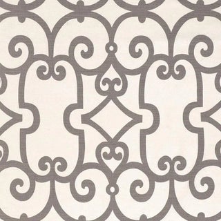 Sample- Schumacher Manor Gate Fabric in Charcoal For Sale