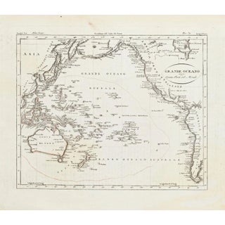 Ancient Map of Oceania - Original Etching - 19th century 19th Century For Sale