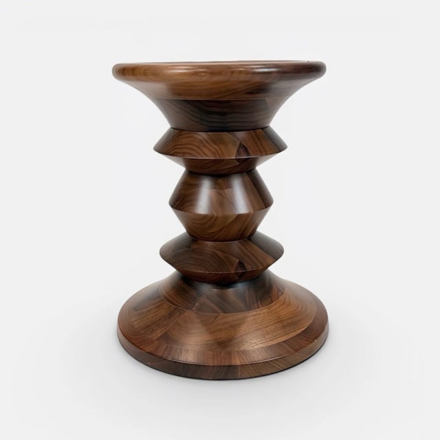 Brown Herman Miller Eames Time Life Walnut Stool Model C - 1960 Design For Sale - Image 8 of 8