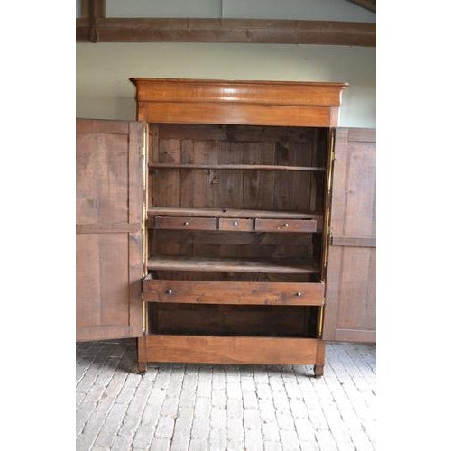 19th-century French oak Louis Philippe cabinet, storage cabinet. The height is 215 cm. The width is 151 cm. The depth is...
