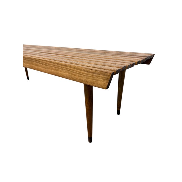 Mid-Century Modern Mid-Century Modern Walnut Slatted Coffee Table For Sale - Image 3 of 6