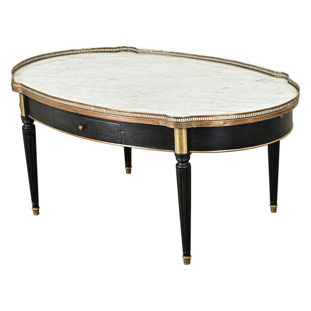 19th Century French 19th Century Louis XVI Style Oval Coffee Table For Sale - Image 5 of 13