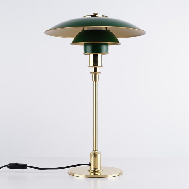 Green Model Ph 3/2 Anniversary Edition Table Lamp in Brass by Poul Henningsen for Louis Poulsen, 1996 For Sale - Image 8 of 9