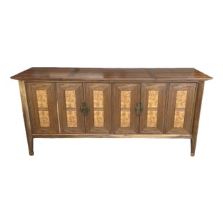 MCM Walnut Burl Dresser Credenza by White Furniture Company For Sale