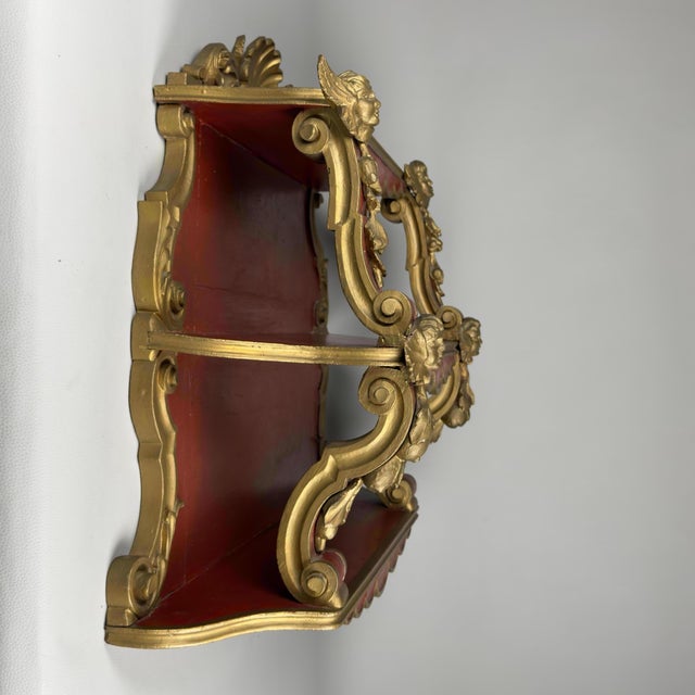 Baroque Antique Etagere in Carved Wood, 1800s For Sale - Image 3 of 14