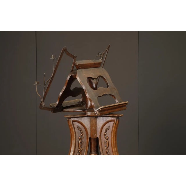 Victorian Rococo Revival Rotating Double Lectern With Candleholders, C 1850-1880 For Sale - Image 9 of 18